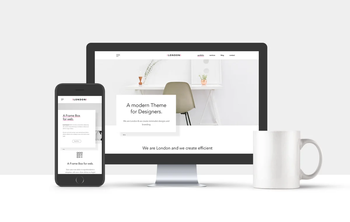 Illustration : un site affiché sur ordinateur et sur téléphone